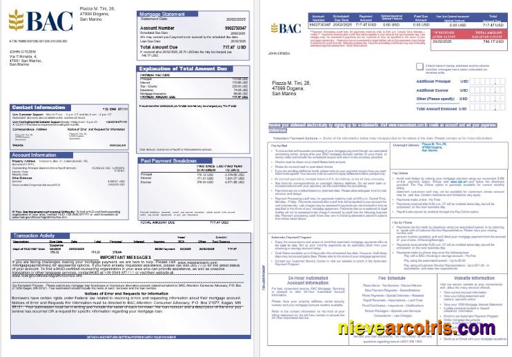 San Marino Banca Agricole Commerciale mortgage statement 1-2